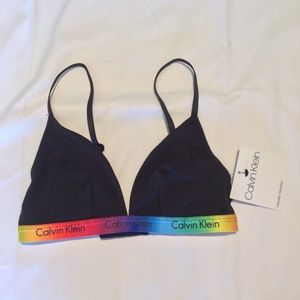 NWT Calvin Klein Pride Unlined Triangle Bralette
